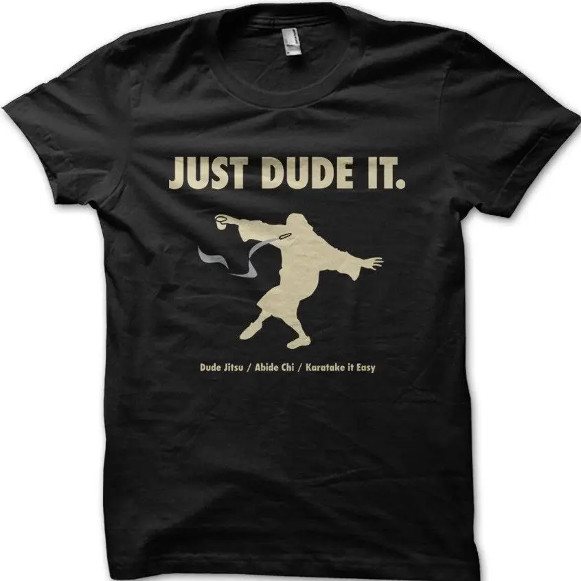 The Big Lebowski Just DUDE It Jeff Bridges ABIDE Dudeism T-Shirt Men\'s Summer O-Neck Short Sleeve T Shirt