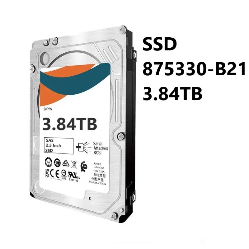 

NEW SSD 875330-B21 3.84TB 2.5in SFF SAS-12Gbps SC DS Hot-Swap Intensive Solid State Drive for H+P-E-ProLiant Gen9 Gen10 Servers