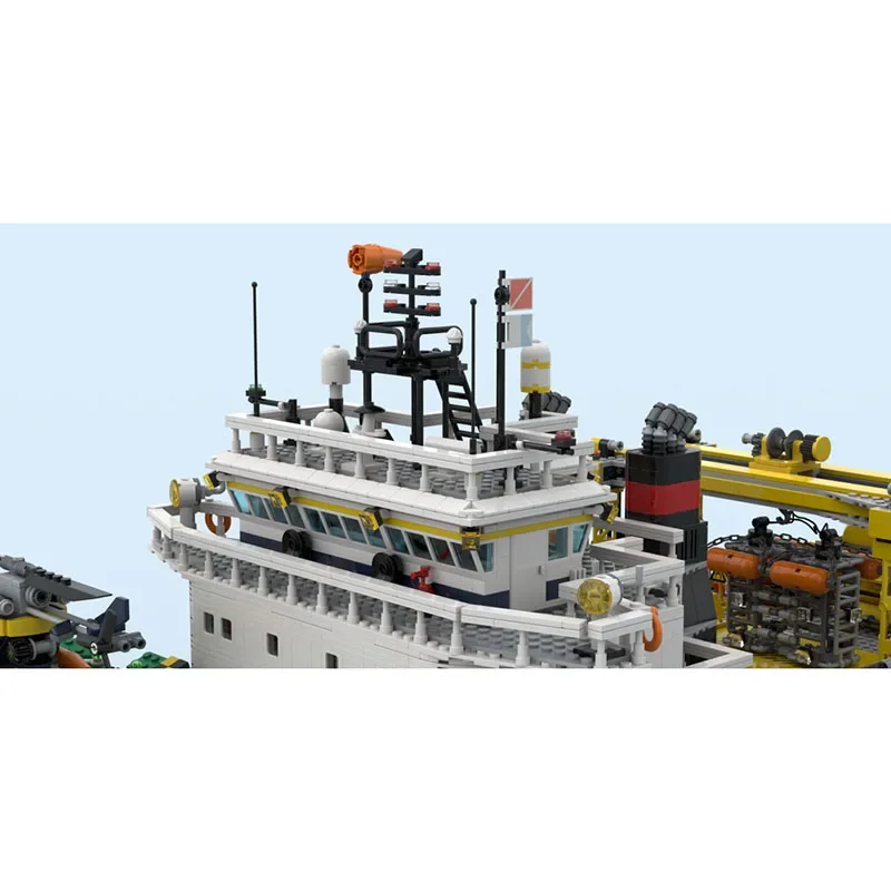 Moc Modell Ziegel Doppel Körper Forschung Schiff Technologie Modulare Bausteine Geschenk Weihnachten kinder Spielzeug DIY Set Montage