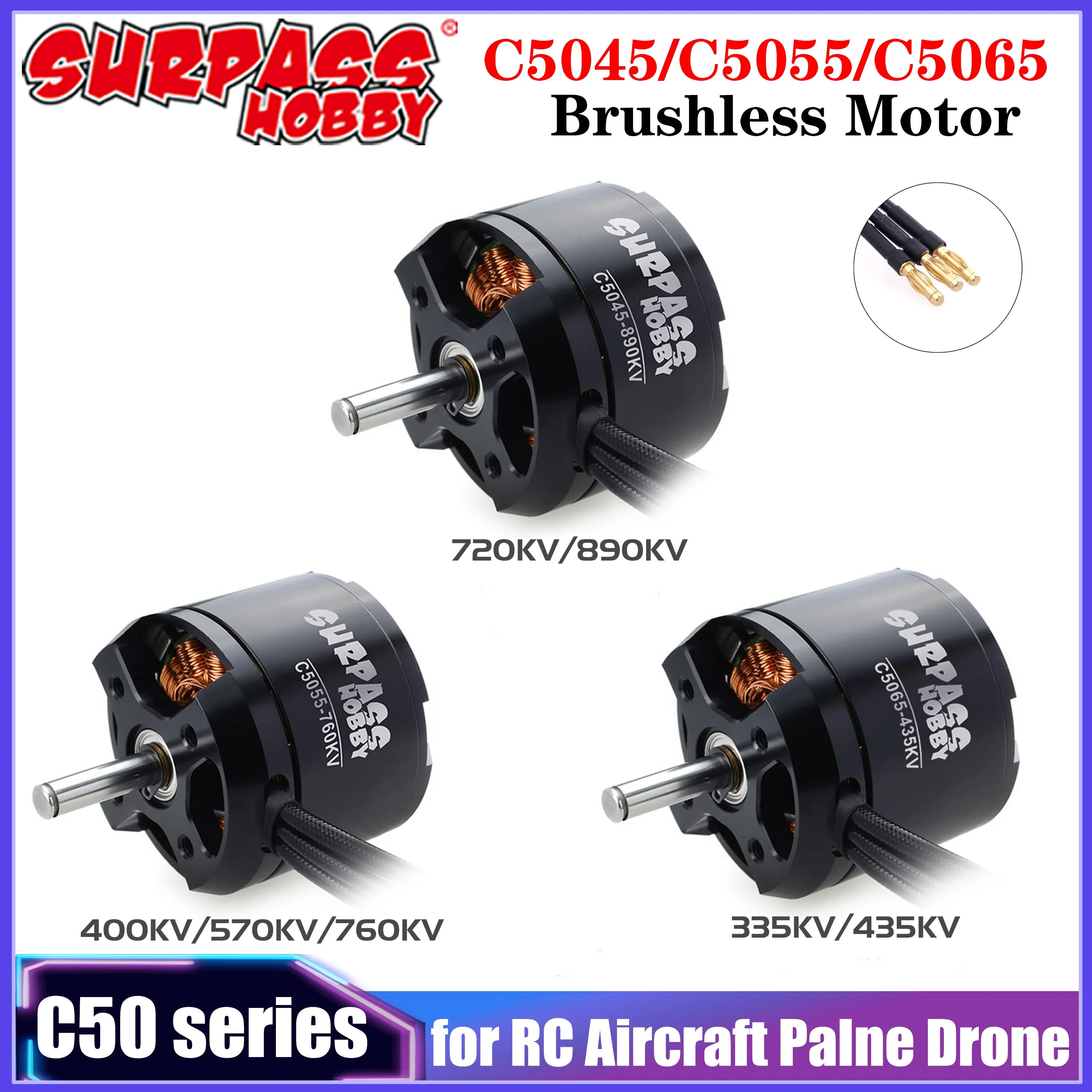 

Surpass Hobby C5045 C5055 C5065 Бесщеточный двигатель 335KV 570KV 760KV для радиоуправляемых самолетов Palne Multicopters FPV Drone Детали с неподвижным крылом
