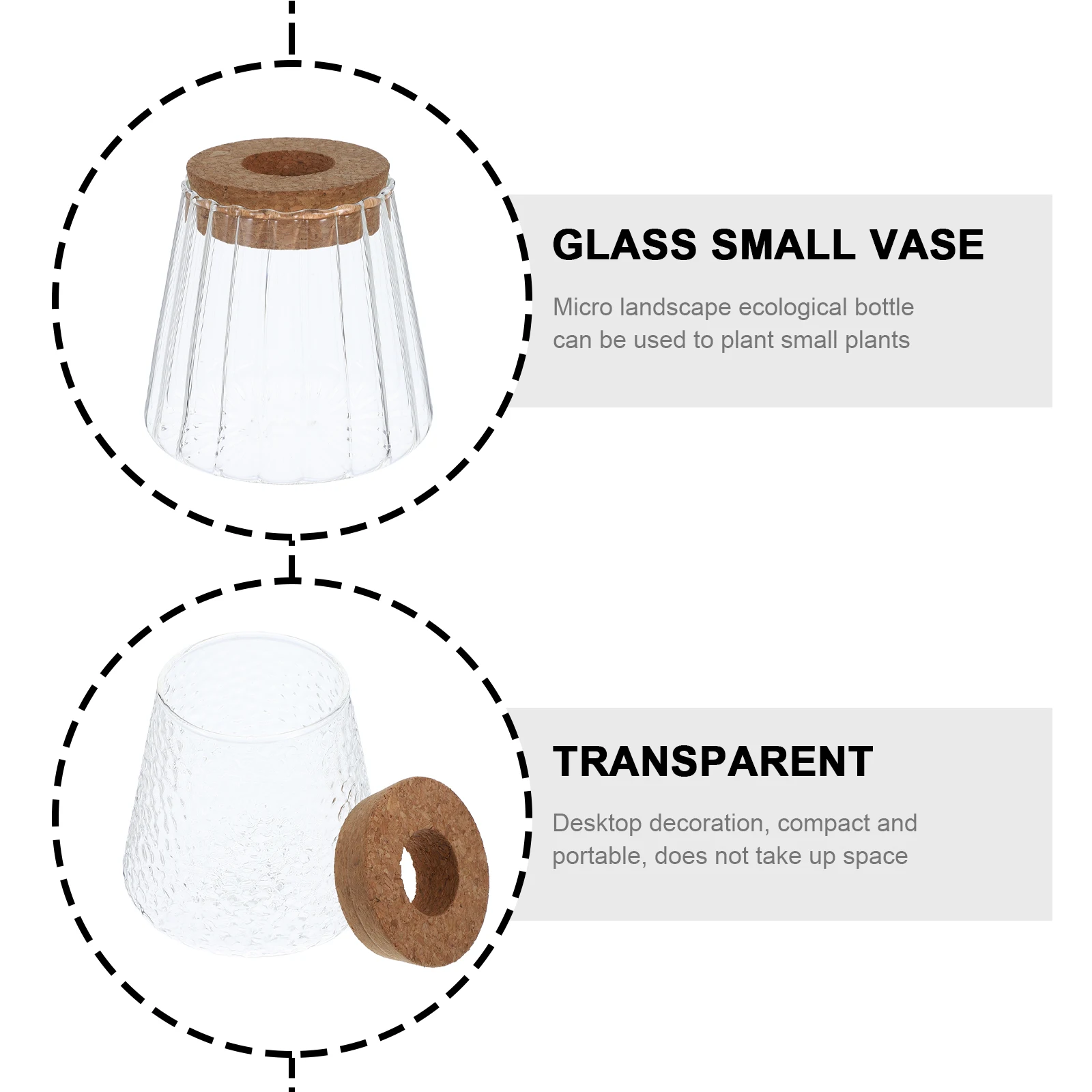 3 قطعة المزهريات انتشار المياه الزجاج الشفاف برطمانات النباتات للبستنة الداخلية سطح المكتب زارع المائية زهرية تررم صغير