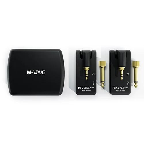 Imagen 2 del producto Sistema de guitarra inalámbrico m-vave 2,4G transmisor receptor de guitarra 2 en 1 enchufe 4 canales guitarra inalámbrica con caja recargable WP-8