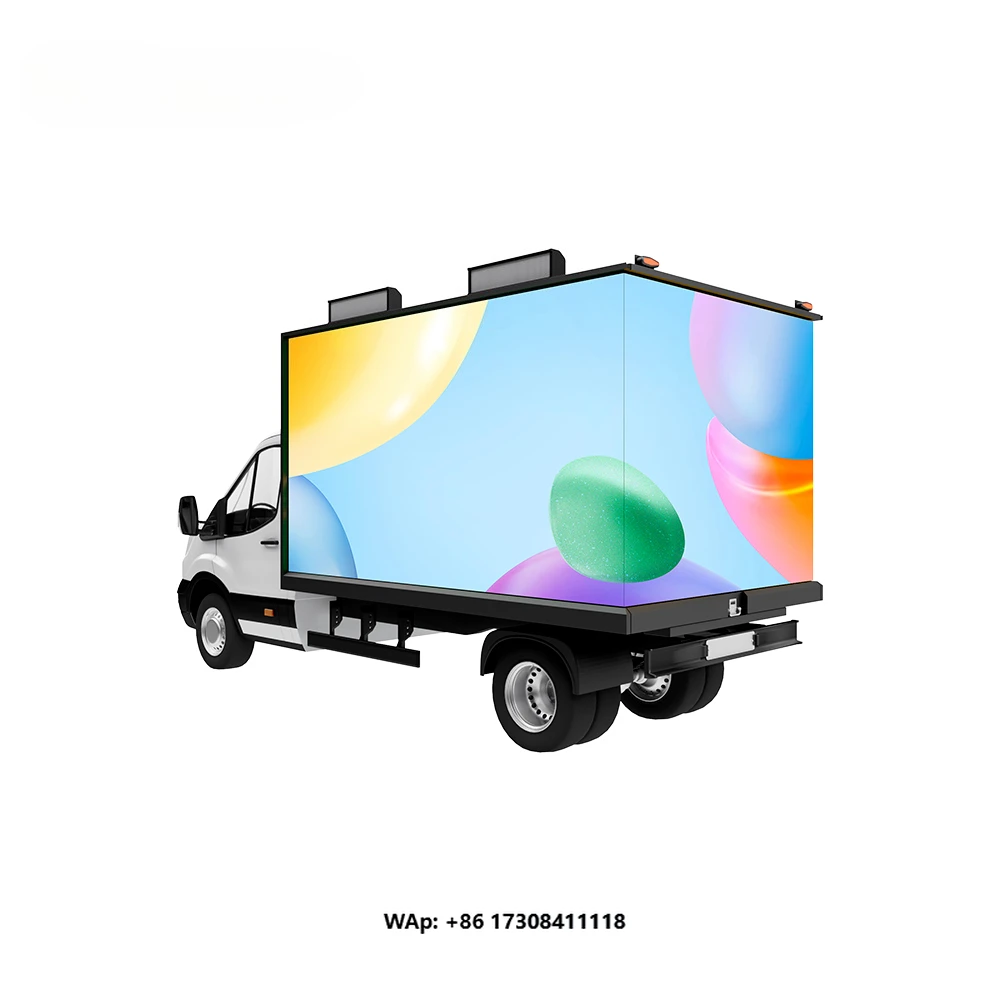 Commercial Truck Outdoor Waterproof P4 4mm Truck Advertising Mobile Light Emitting Diode Billboard Light Emitting Diode Display