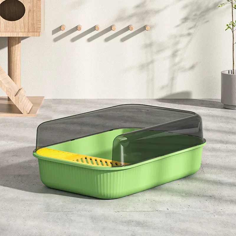 

Semi-Enclosed Large Litter Box SplashproofCat Toilet Cat Supplies Cat Bedpan Enclosed Sandbox for The Cat's Domestic Cat Sandbox