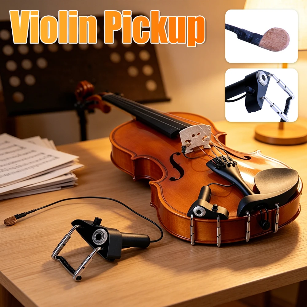 

Violin Pickup Electronic Organ Instant Authentic Acoustic Sound Pickup Violin Accessories Sound Easy To Mount Violin Pickup