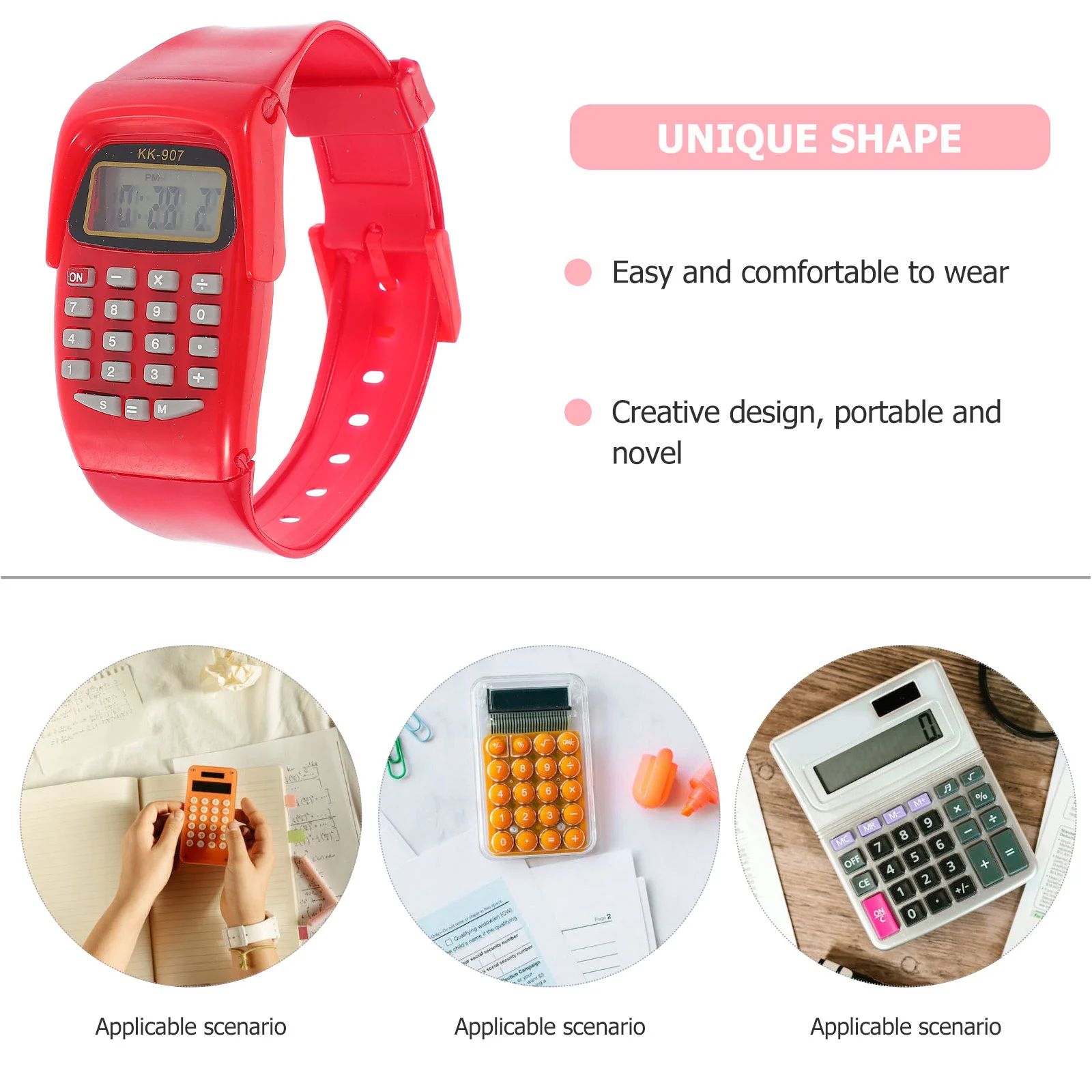 2 Pcs Children Watch Calculator Wrist Man Calculation for Kids Digital Electronic