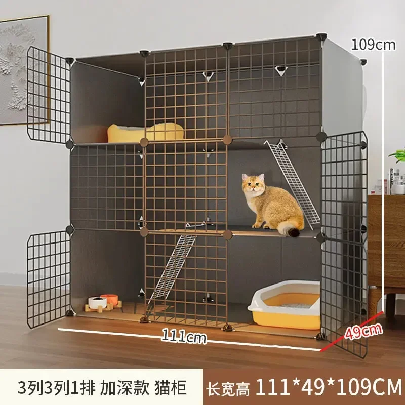 Double-layer Outdoor Warm Cat Cage Wrought Iron Cages Indoor Pet Villa Cat Bed Household Large Cat House Pet Products M