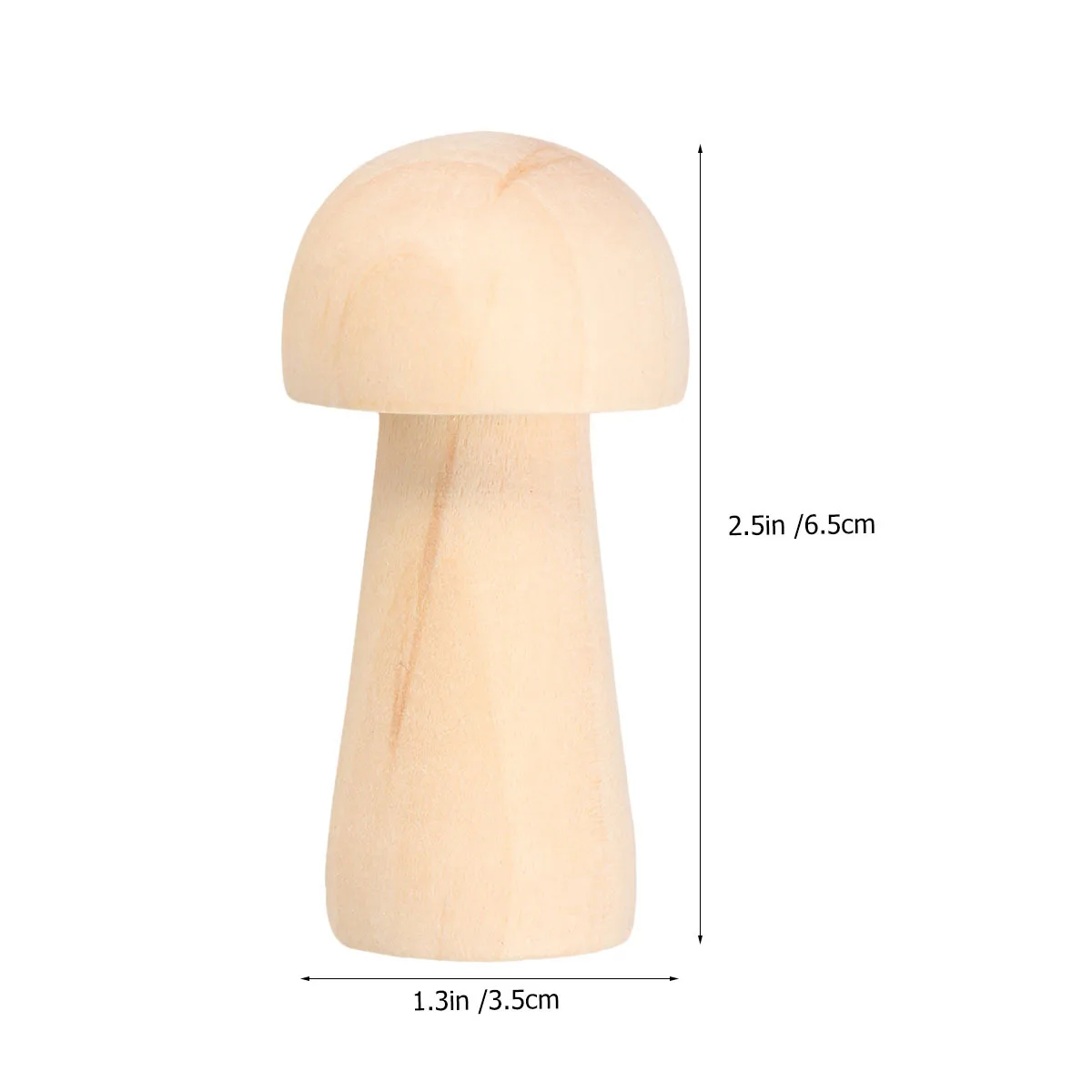 10개입 나무 버섯 모양 조각 DIY 그래피티 장식품 어린이용 홈 데코 85mm 상상력 및 실습 능력 발달