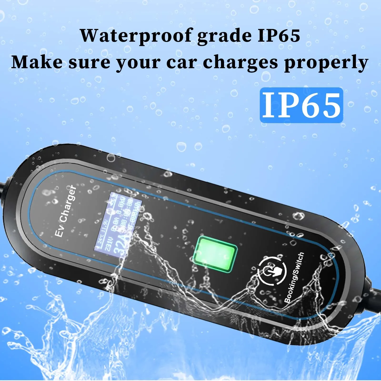 Teschev Portable EV-oplader 220V 7KW J1772 Type1 Autolader 16A 32A Type2 Oplader Niveau 2 GBT Oplader voor elektrisch voertuig