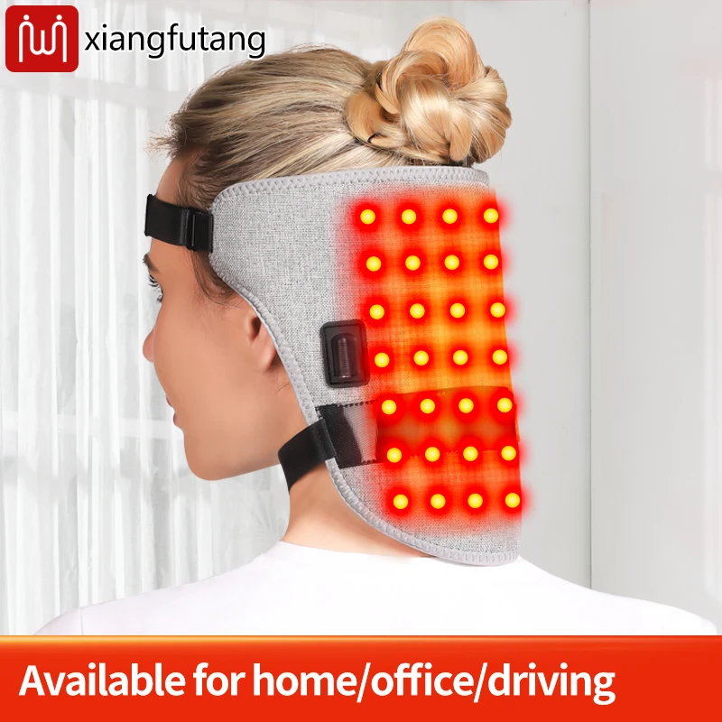 

Red Light Electric Heating Neck Head Support Pad – Relieves Neck and Head Soreness/Fatigue, Hot Compress for Meridian