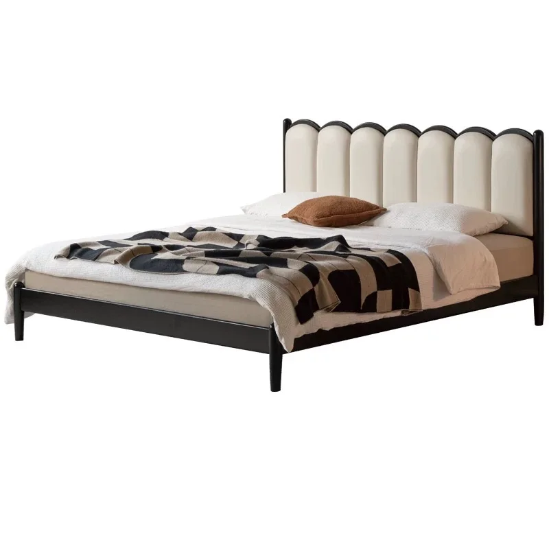 

Retro piano key master bedroom bed bedroom soft bed home upholstered double bed