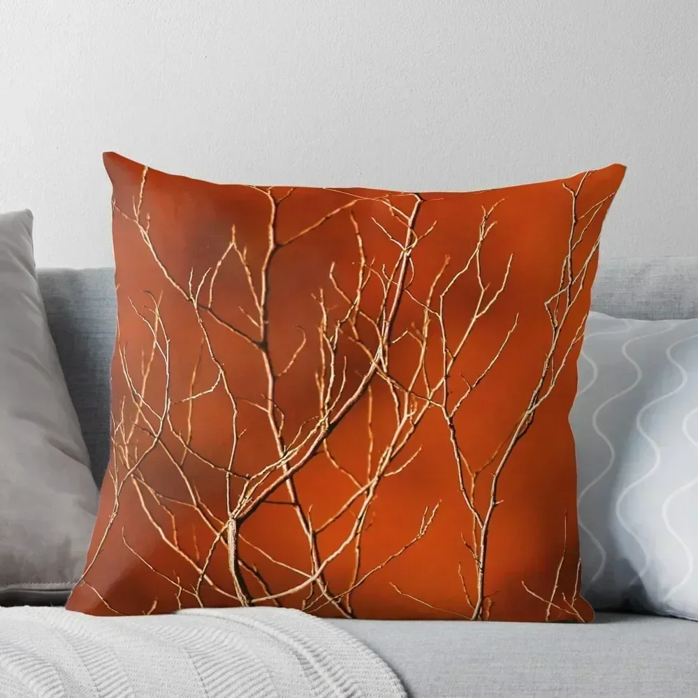 

Organic Orange, Sticky Orange Design Throw Pillow Decorative Cushions ornamental pillows Christmas Pillow Covers pillow
