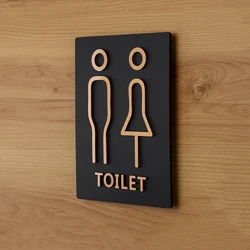 Acrylic Signage Men's and Women's Washroom Signage Toilet Bathroom Signage Warm Tips Stickers Toilet Door Signs