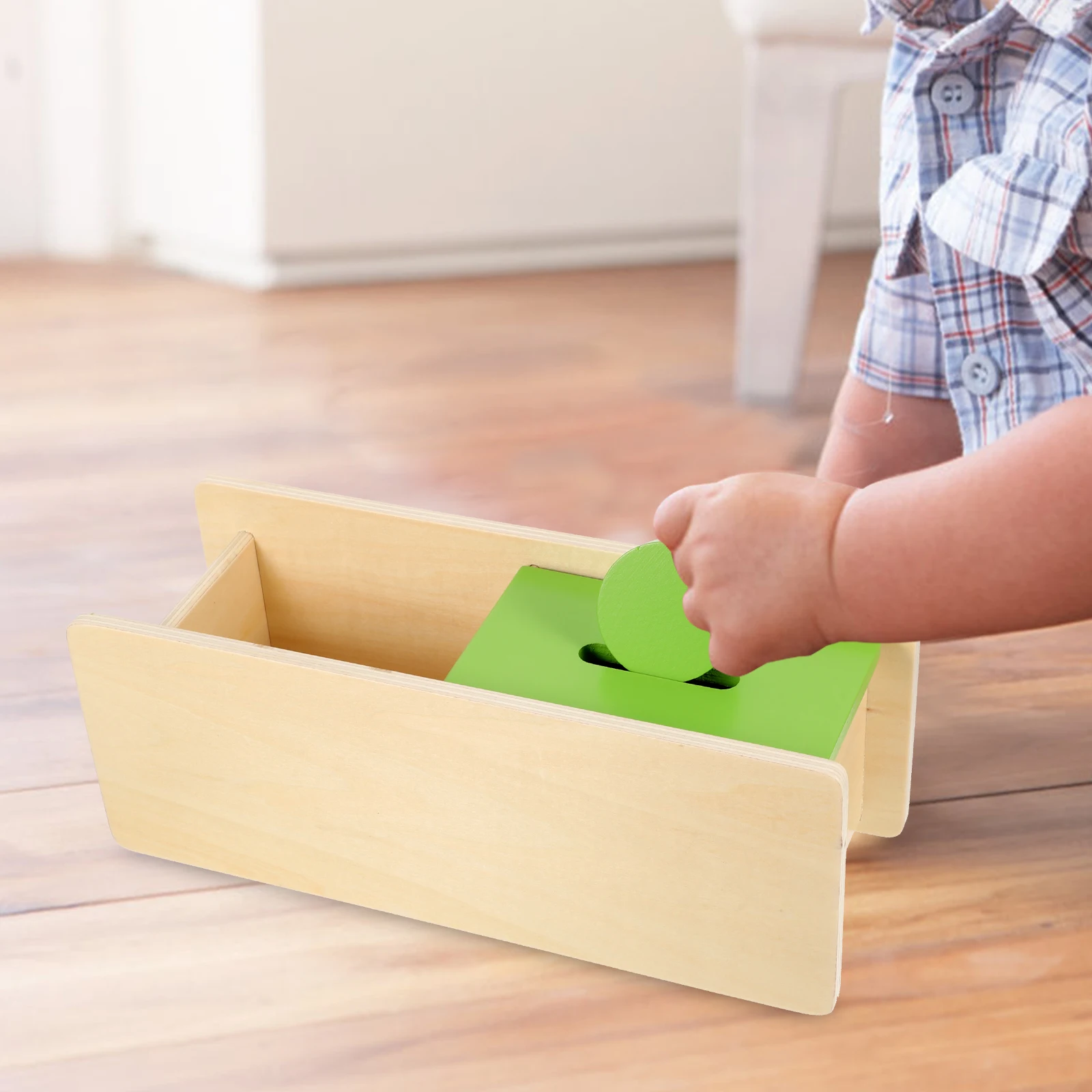 1 セット木製ベビーキッズ教育ドロップボックス幼児の微細運動スキル手と目の調整形状選別ボールドロップギフト