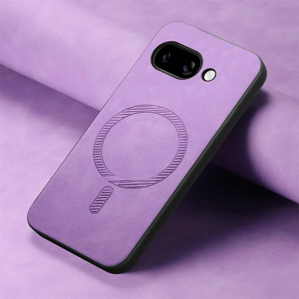 

Pop For Google Pixel 9A 5G 2025 Magsafe Case Leather Magnetic Back Panel Pixel 9A Case Pixel 9 Pro XL Wireless Charging Phone Co