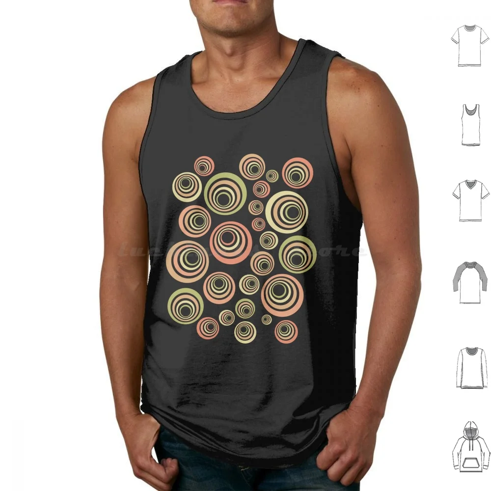 Groovy 60's Tank Tops Print Cotton 60s 70s Retro Pattern Pop Art Pop Culture Pastels Pastel Colors Seamless Seamless