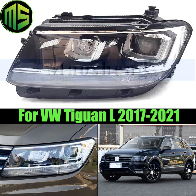 

Передняя фара Maosheng для VW Volkswagen Tiguan L 2017-2021, передний бампер, фара, крышка фары, корпус
