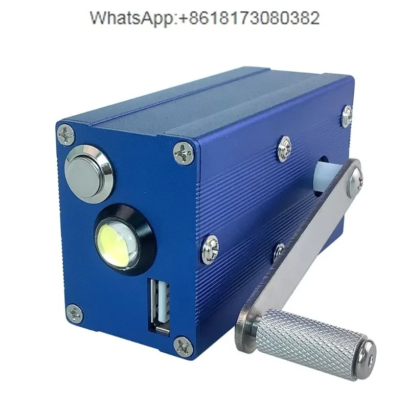 Hand cranked generator, hand cranked cigarette lighter
