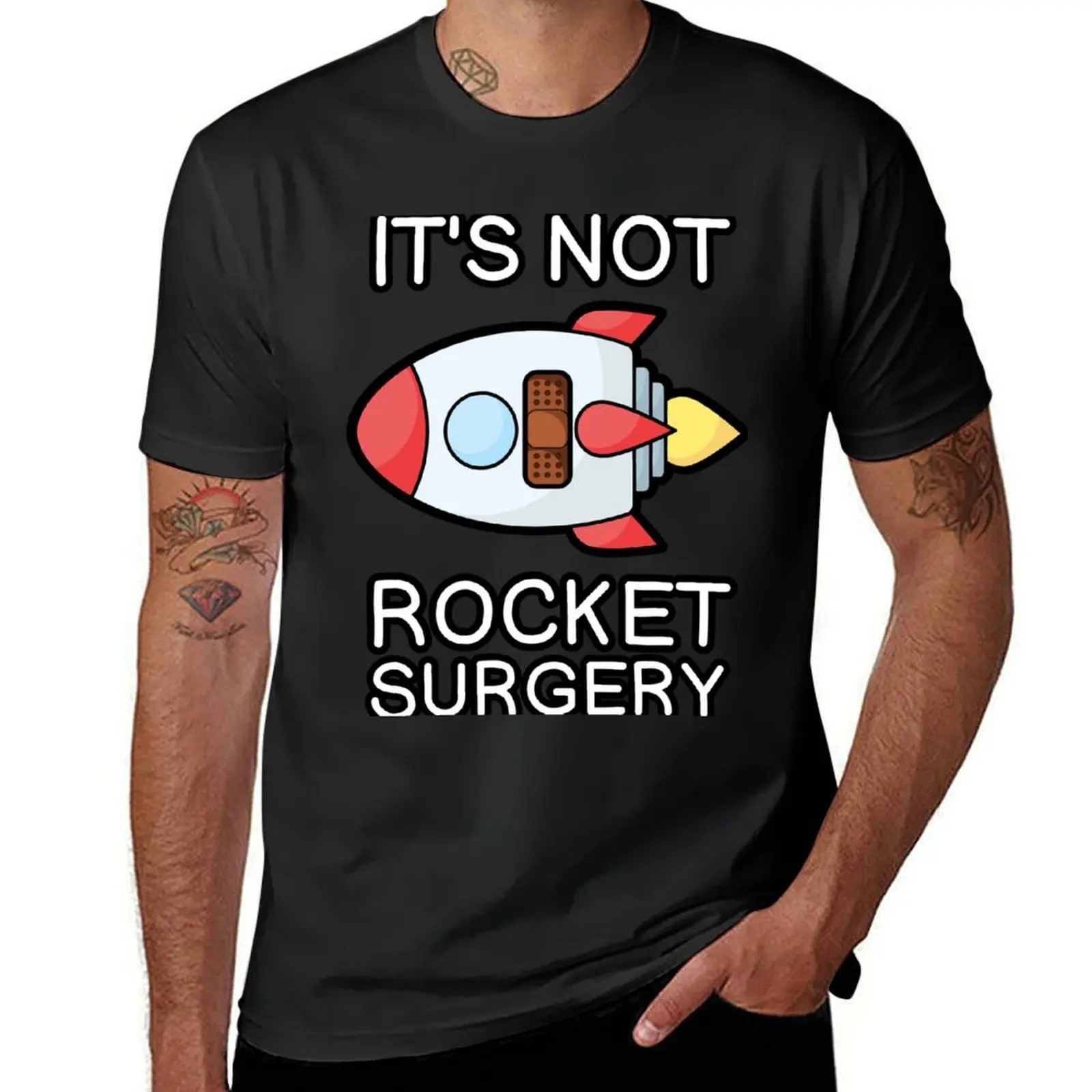 It's Not Rocket Surgery (Bandage Brown) T-Shirt summer clothes boys whites oversized oversizeds black t shirts for men