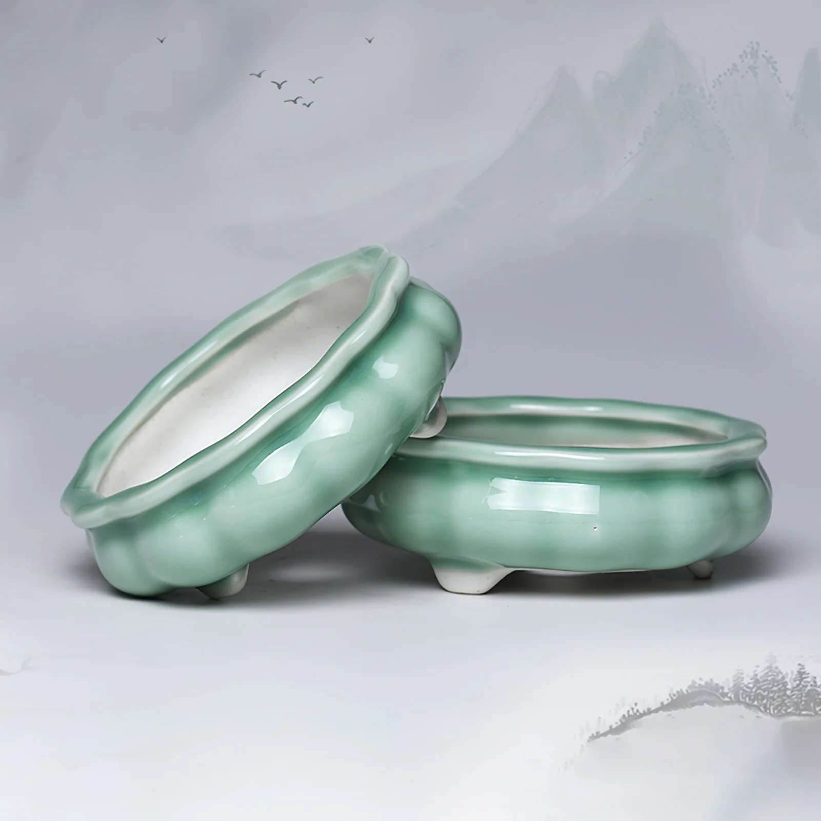 

Flowerpots Ceramic Plants Pots With Holes Succulent Plants Pots Outdoor Garden Landscape Bonsai Pot Planter Home Decor Gift