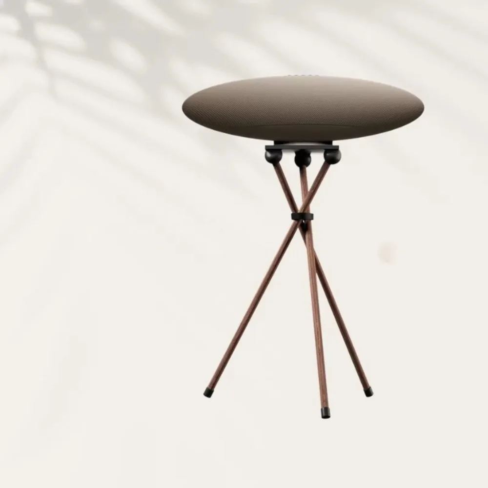 Walnut Solid Wood Speaker Floor Stand 76cm Height, Floor‑type Support Bracket for Multi‑Generation Home Audio Speakers
