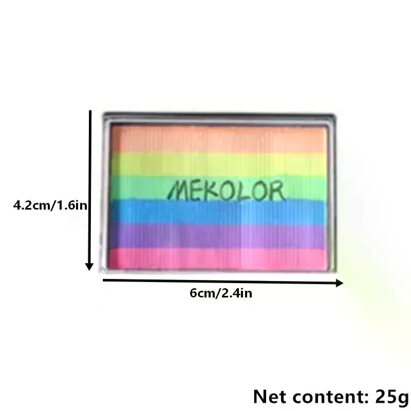 UV Glow-in-the-Dark Rainbow Water Activated Face Body Paint Fluorescent Neon For Masquerade Halloween Christmas Music Festival