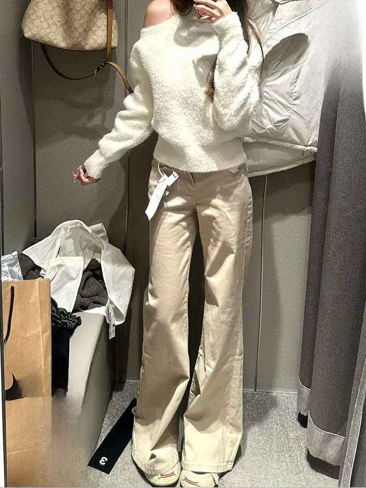 

Джинсы женские прямые с высокой талией, утепленные, для осени и зимы, для полных женщин, облегающие, маленькие размеры