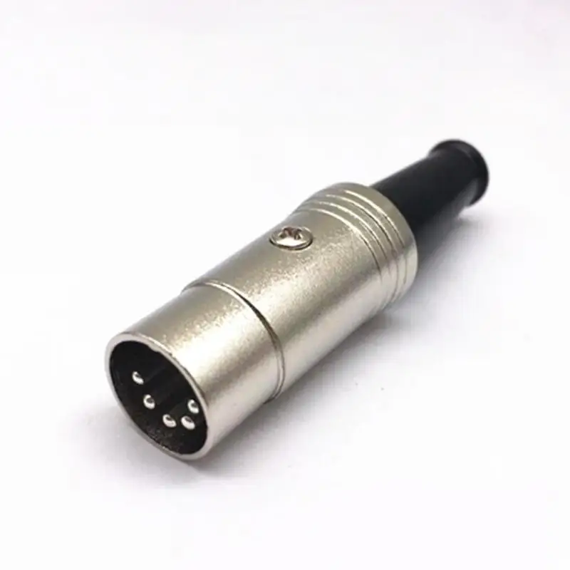 5 Pin DIN MIDI Male Plug Audio Adapter Microphone MIC Cable Connector Terminal For Audio Equipment Accessories