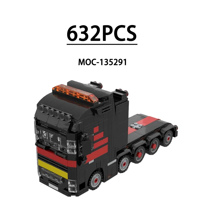 

MOC-135291 10x4 Truck Head City Car Component Building Blocks Model Engineering Transporter 632 Parts Building Blocks Kids Toy