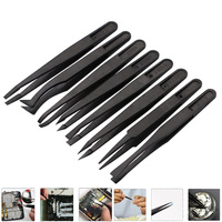 Watch Repair Tool Antistatic Carbon Fiber Tweezers Plastic Tweezers For Watchmaker Black watch trimmer tweezers Carbon fiberTool