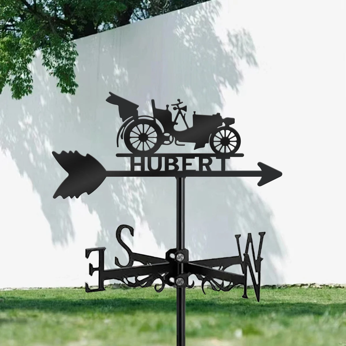 1pc Custom Modern Style Metal Weathervane,Silhouette Garden Direction Indicator,Home Fence Farm Decor Birthday Thanksgiving gift