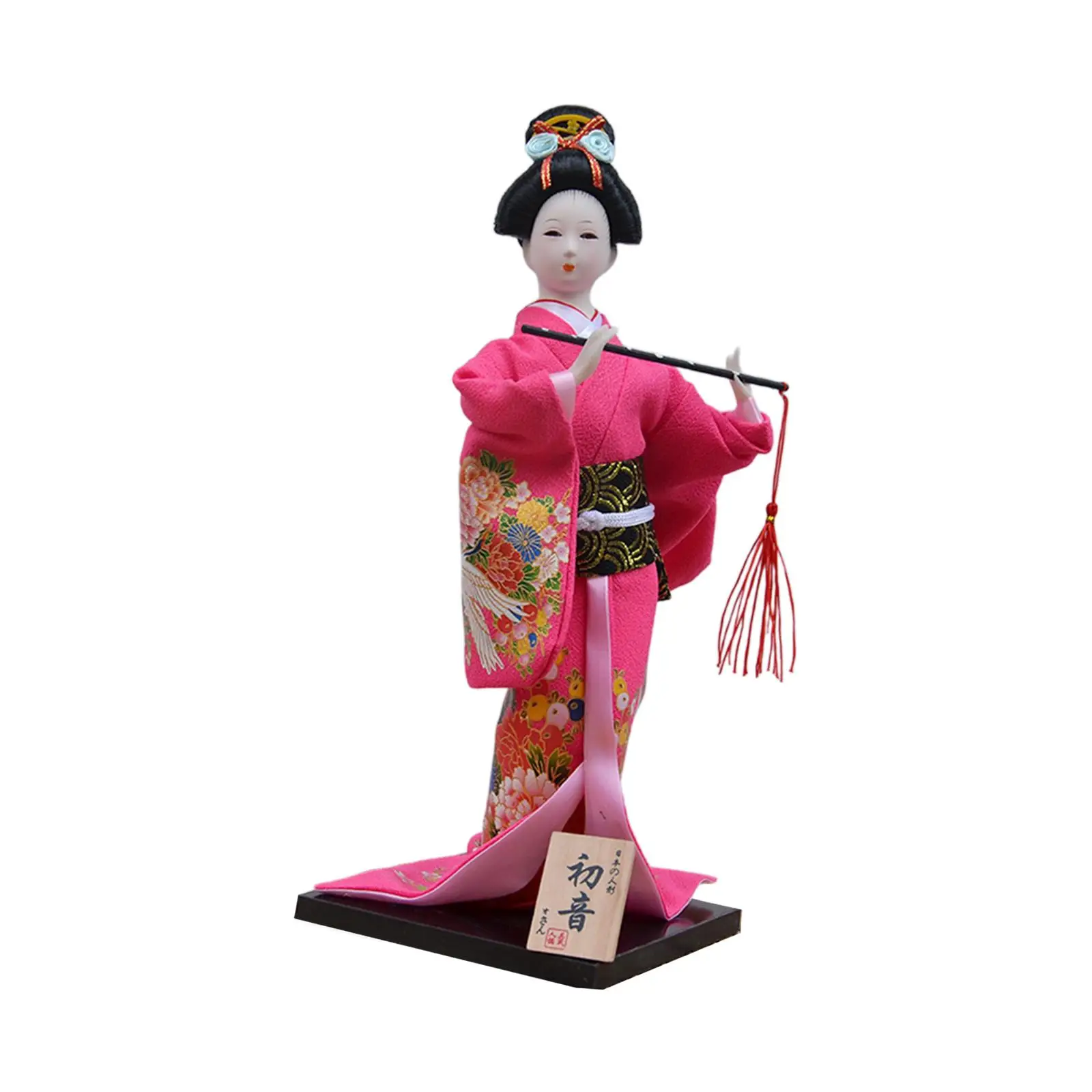 Exquisite Japanese Kimono Geisha Doll - Handcrafted Asian Kabuki Figurine for Home Display