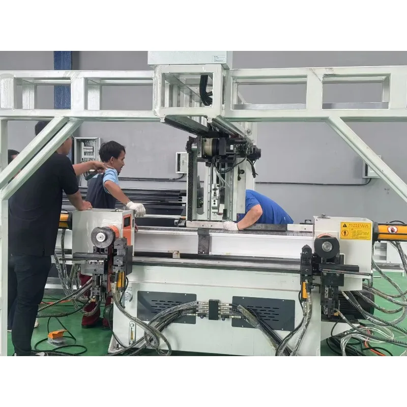 High Precision Hydraulic Double Head Pipe Bending Machine - 38-50mm for Stainless Steel/Square Tube | CNC 3-Axis for Furniture