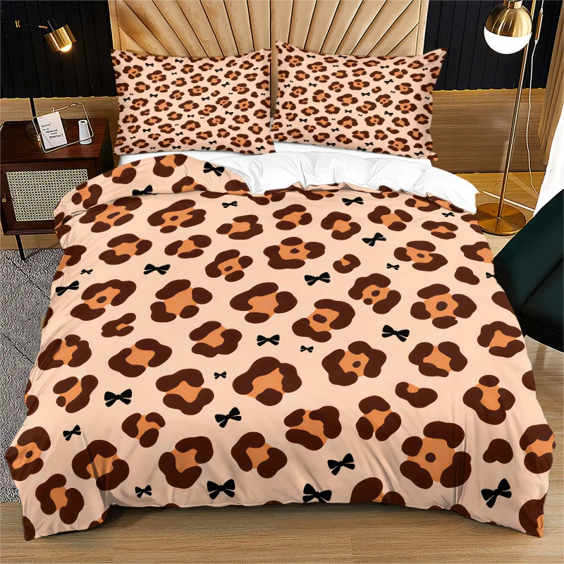 Juego de Ropa de Cama con Funda de Edredón Sin Relleno, Estampado de Animales de Dibujos Animados, Agradable al Tacto, Estética Neutral para el Dormitorio, Decoración del Hogar