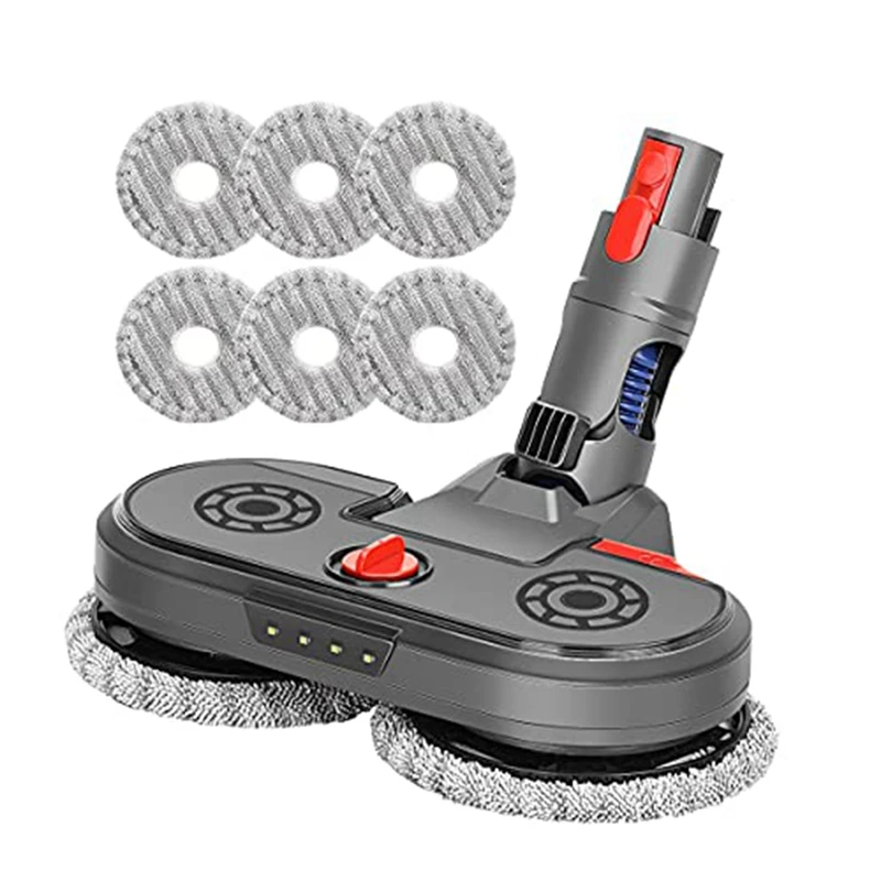 

Promotion!Electric Mopping Head With LED Lights For Dyson V7 V8 V10 V11 V15 Vacuum Cleaner Mop Head Mop Pads