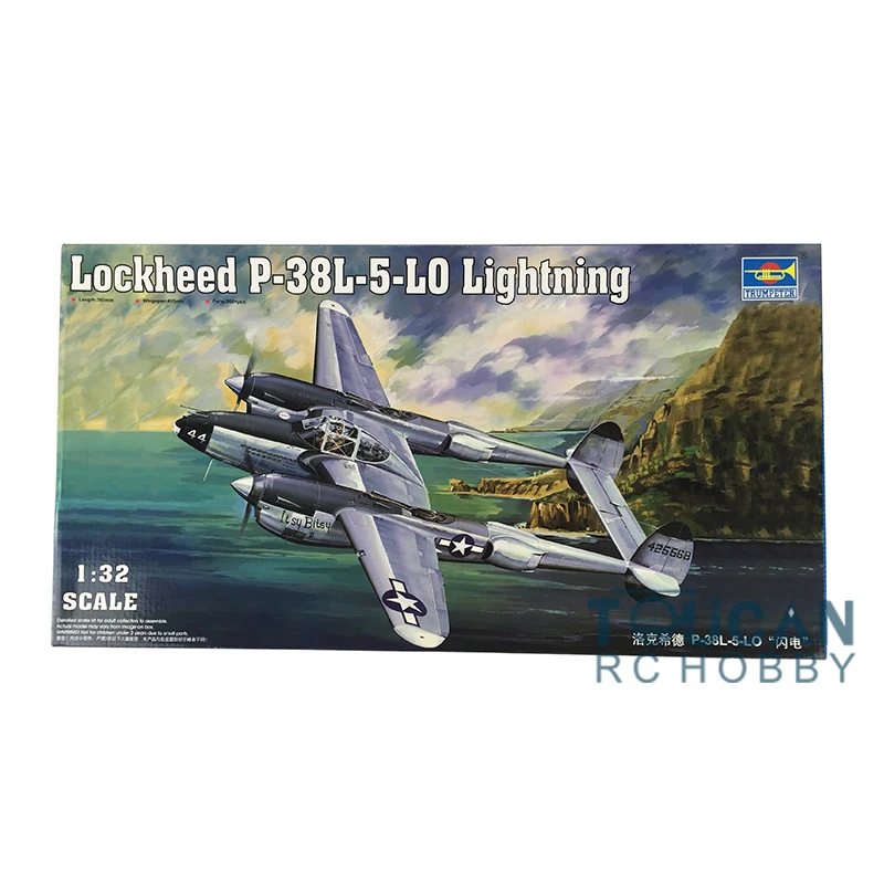 

1/32 Trumpeter 02227 Lockheed P-38L Lightning Fighter Aircraft Warplane Model Kit for Aviation Historians