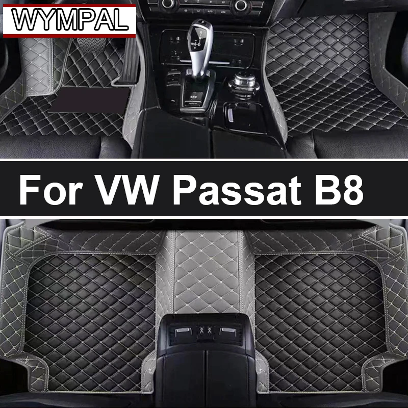 

Custom Automotive Car Floor Mats For VW Passat B8 2016 2017 2018 2019 2020 Auto Luxury Leather Men Women Car Mats Full Coverage