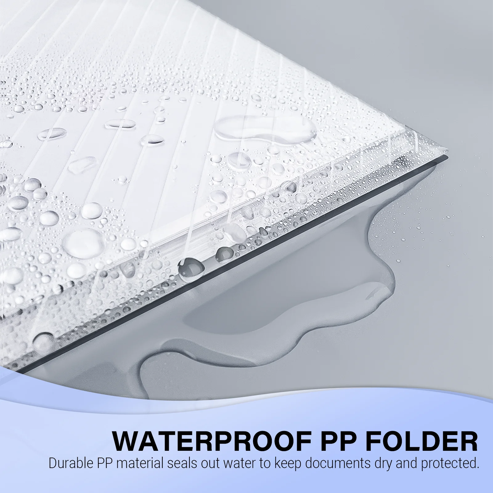 10팩, 플라스틱 봉투 – A4 편지 크기 문서, 영수증, 사진 및 사무실/학교 사용을 위한 투명 방수 재사용 파일 폴더