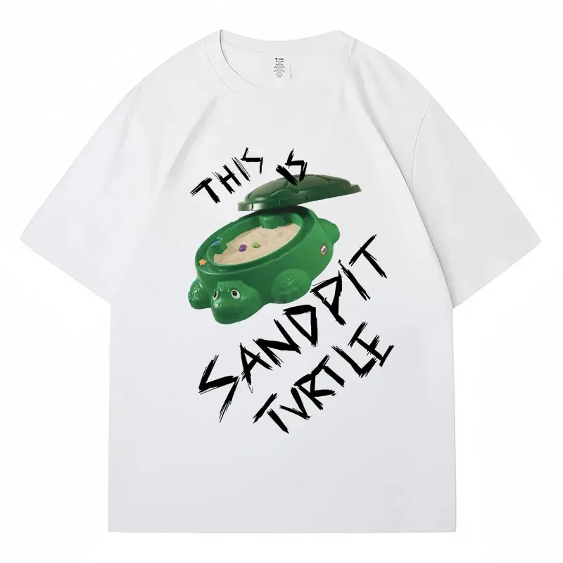 This Is Sandpit Turtle Funny Meme T Shirt Men Women Oversized High Quality Cotton T Shirts Personality Oversized Tees Streetwear