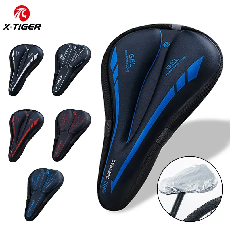 X-TIGER Bicycle Seat Cover Soft Thickened 3D Sponge Polymer Bicycle Saddle Seat Mat Breathable Mountain Cycling Seat Accessories