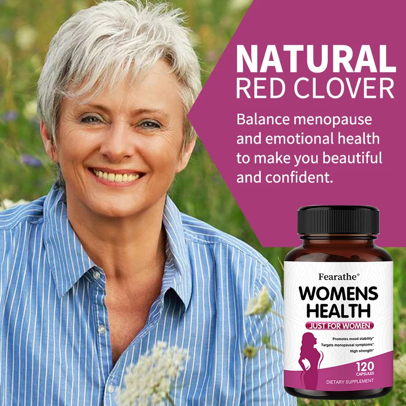 Natural Menopause Relief Capsules for Women with Chasteberry, Dong Quai, Hot Flashes Night Sweats, Mood & Energy Support