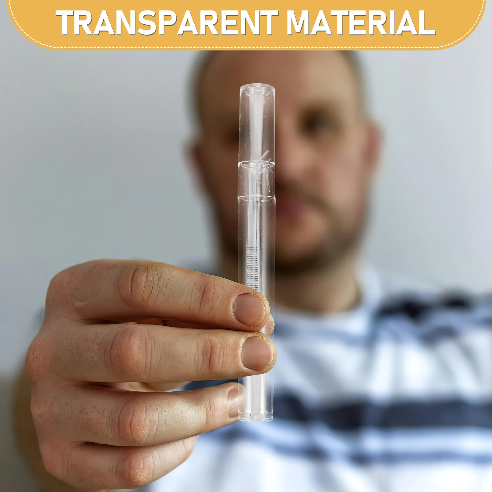 Organisateur de pincettes transparentes, Tube, mallette de rangement étanche, outils de manucure de cils, support de voyage, support de pincettes Compact 5 pièces