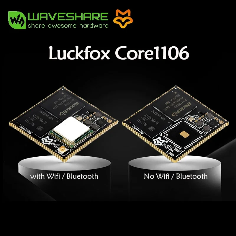 

Waveshare Luckfox Core1106 8GB eMMC Based On Rockchip RV1106 Chip Core Board, Integrates ARM Cortex-A7/RISC-V MCU/NPU/ISP