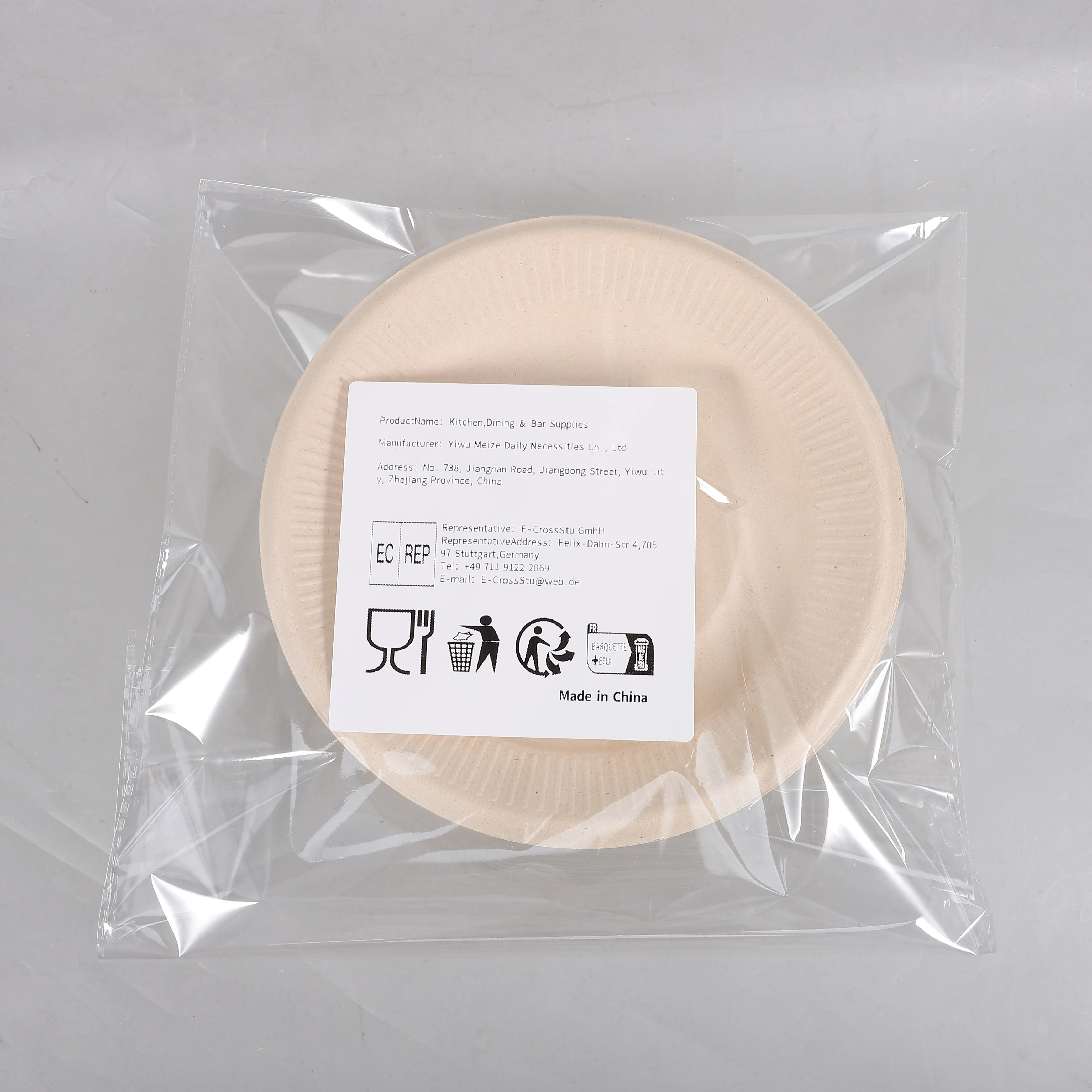 

50 Pcs Multifunction Paper Plate Tableware Plates Trays Pulp Party Serving Platter
