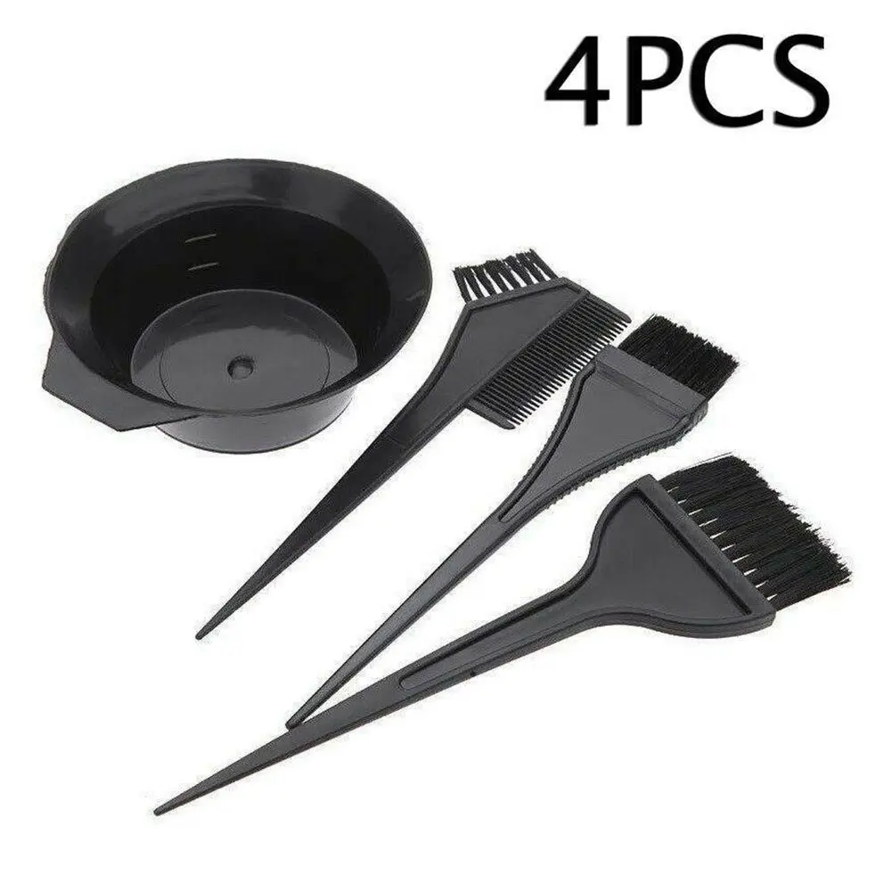 4Pcs/Set Hairdressing Set Barber Salon Dye Hair Colouring Brush Bleaching Bowl Tint Comb