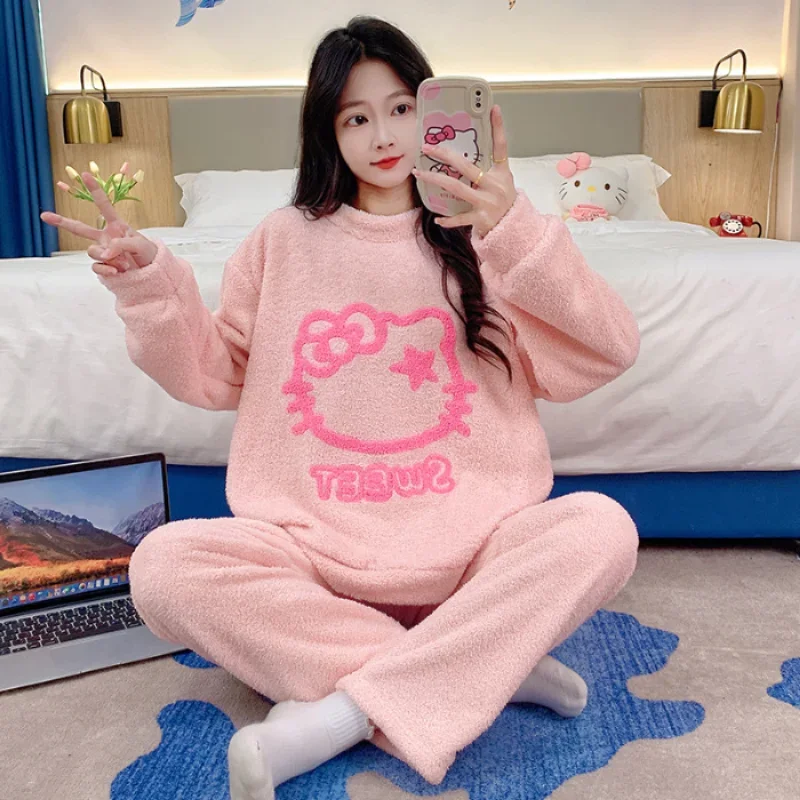 Yugui dog pajamas new winter pure cotton two-piece suit women's clothing cartoon Sanrio loungewear Yugui dog women's pajamas