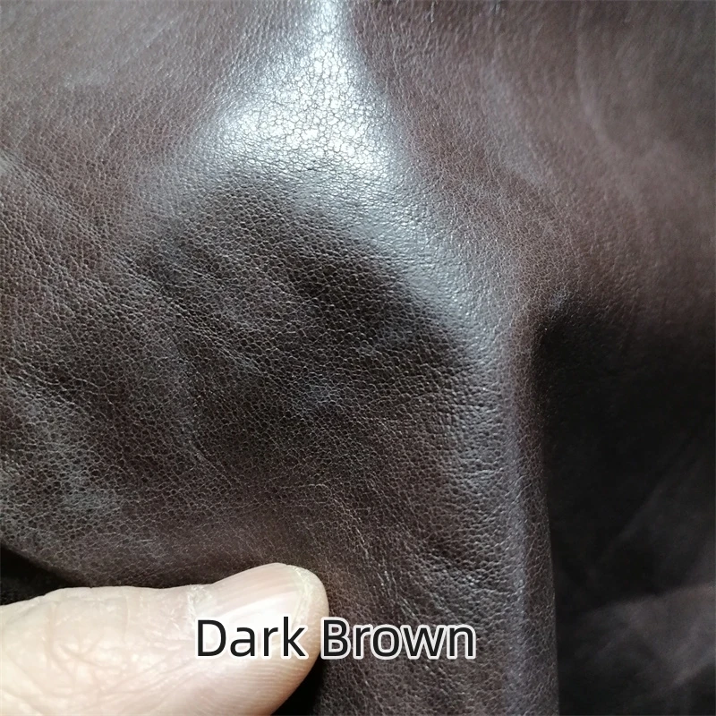 0.5mm Ultra-Thin Sheepskin. First Layer Of Oil Wax Leather. Diy Handmade Clothes. Pack The Stool. Chair. Brown Soft Sheepskin