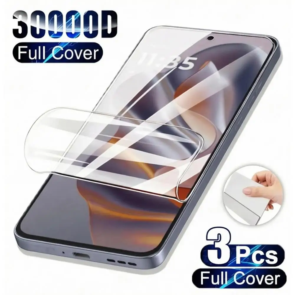 3Pcs Full Cover Hydrogel Film For Samsung A36 5G A56 5G A72 A51 A54 A52 A16 A15 A32 A17 A07 A26 A25 A13 A22 Screen Protector