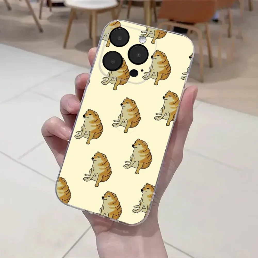 Cheems-S Doge   Phone Case For iPhone 15,14,13,12,11 Plus,Pro,Max,XR,XS,X,7,8 Plus,SE,Mini Transparent Soft Cover