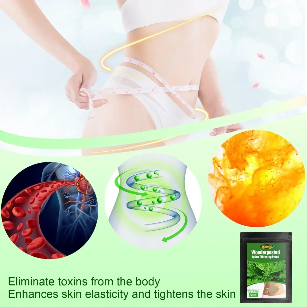 5PCS Chinese Mugwort slimming navel patch Slim Body for Lazy People Lose Weight Big Belly Body Shaping Patch Beautiful Shaping